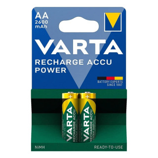 2 Piles AA HR6 Rechargeables Accu Power NiMH 1.2V 2600mAh Varta