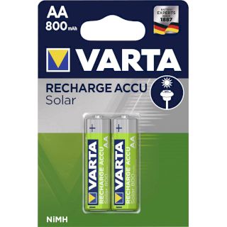PILES AA RECHARGEABLES Solar HR6 NiMH 1.2V 800mAh Ready to Use BL2 VARTA