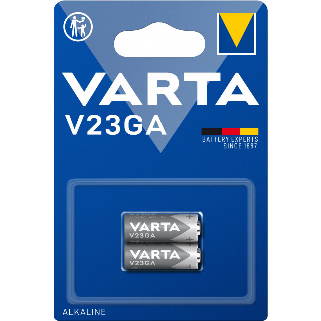 2 Piles V23GA 2/3LR03 Alcalines 12V 52mAh Varta