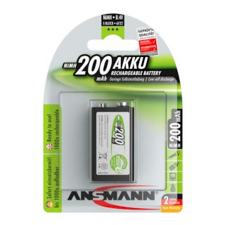PILE RECHARGEABLE PRECHARGEE HR9V RC22 NiMH 8.4V 200mAh BL1 ANSMANN