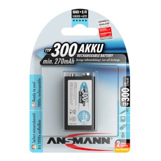 PILE RECHARGEABLE PRECHARGEE HR9V NiMH 8.4V 270mAh BL1 ANSMANN