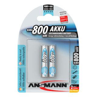 PILES RECHARGEABLES NiMH AAA HR03 1.2V 800mAh BL2 ANSMANN
