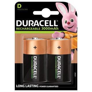 PILES HR20 RECHARGEABLES D NiMH 1.2V 3000mAh BL2 DURACELL