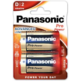 2 Piles LR20 D Alcaline Pro Power 1.5V Panasonic