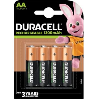 PILES RECHARGEABLES NiMH AA HR6 1.2V 1300mAh BL4 DURACELL