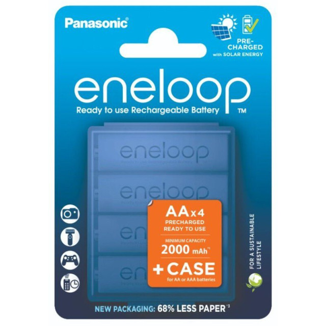 Piles Rechargeables AA HR6 NiMH 1.2V 2000mAh (Avec Boite) x4 ENELOOP