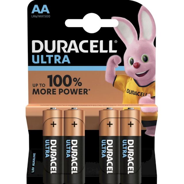 Piles alcalines Ultra LR6 AA MX1500 BL4 DURACELL