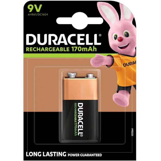 PILE RECHARGEABLE NiMH 6HR61 RC22 DC1604 8.4V 170mAh BL1 DURACELL