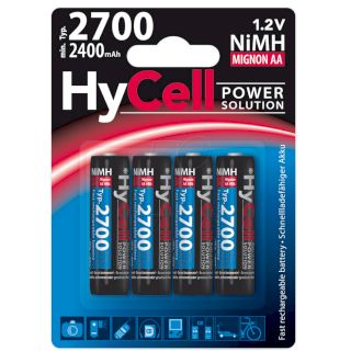 PILES RECHARGEABLES NiMH HyCell AA HR6 1.2V 2700mAh BL4 ANSMANN