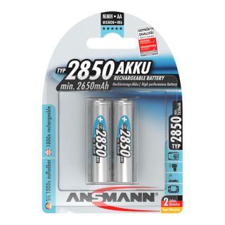 PILES RECHARGEABLES NiMH AA HR6 1.2V 2850mAh BL2 ANSMANN