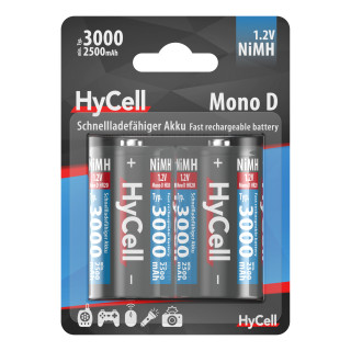PILES HR20 RECHARGEABLES D NiMH HyCell 1.2V 3000mAh BL2 ANSMANN