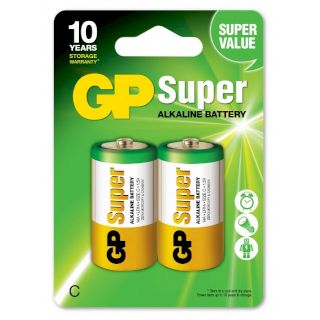 2 Piles C LR14 Super Alcalines 1.5V GP