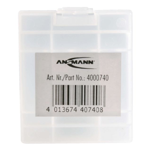 Boite de Stockage Plastique pour Piles AA et AAA 4 Emplacements Ansmann