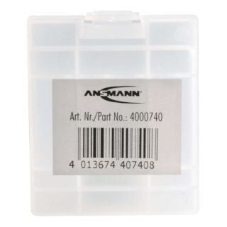 Boite de Stockage Plastique pour Piles AA et AAA 4 Emplacements Ansmann