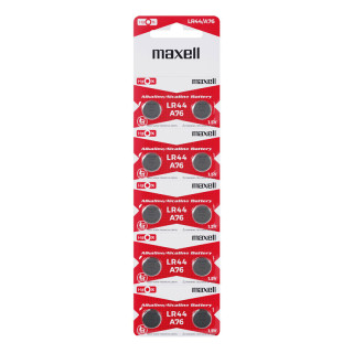 10 Piles LR44 A76 AG13 Alcaline 1.5V Maxell