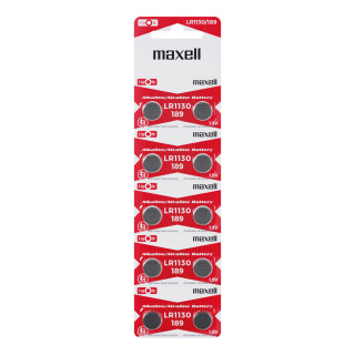 Piles LR1130 Alcalines LR54 1.5V BL10 MAXELL