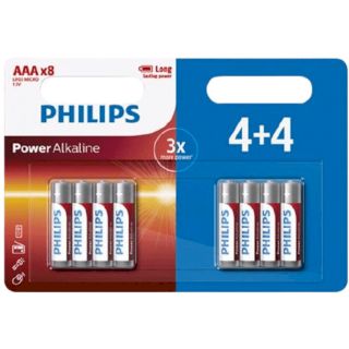 8 Piles LR03 AAA Power Alcaline 1.5V Philips
